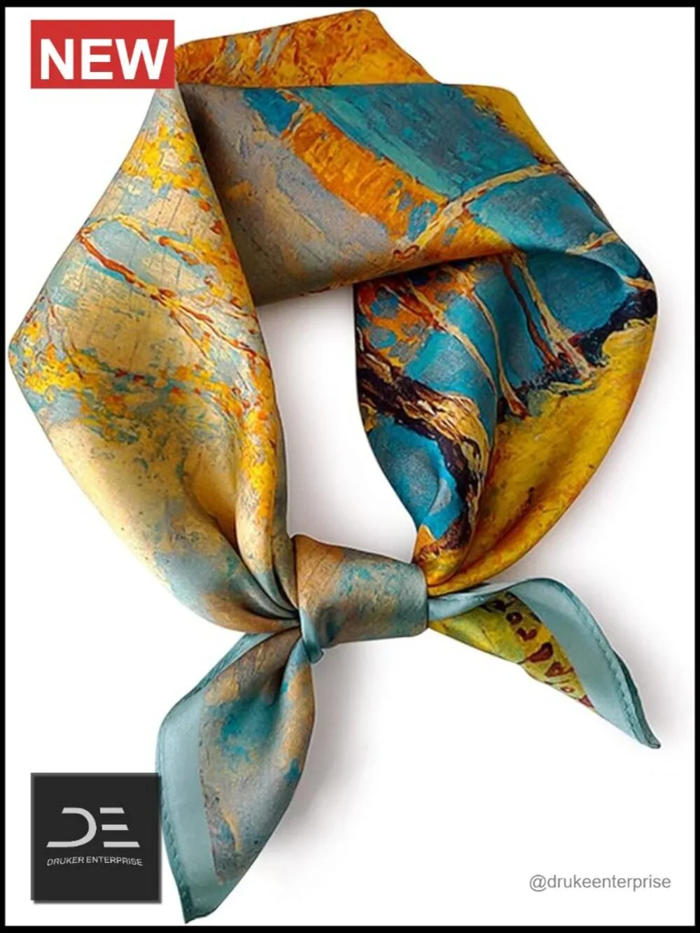 100% Mulberry Silk 21x21 Small Square Scarf Women